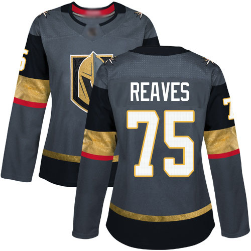 Adidas Golden Knights #75 Ryan Reaves Grey Home Authentic Women's Stitched NHL Jersey